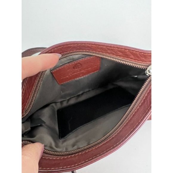 Osgoode Marley Feel The Difference Brown Leather Crossbody Shoulder Bag - Picture 7 of 8